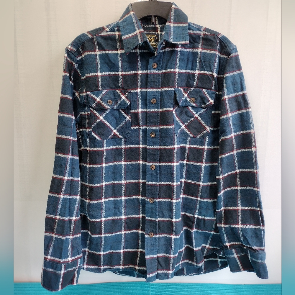 JACHS Men's Heritage Flannel Plaid Shirt Size M